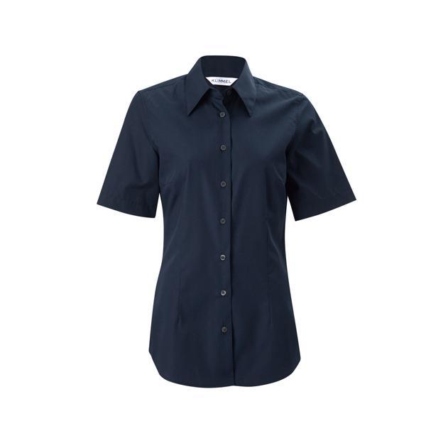 Klassische Kurzarm Popelinebluse "Kate"