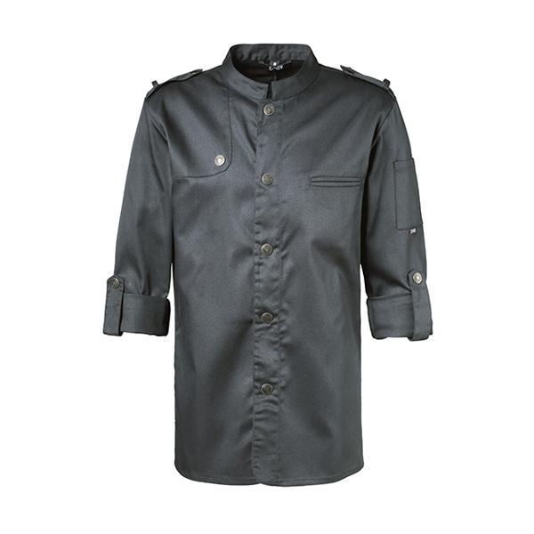 Kochjacke Bikerstyle mit Schulterklappen