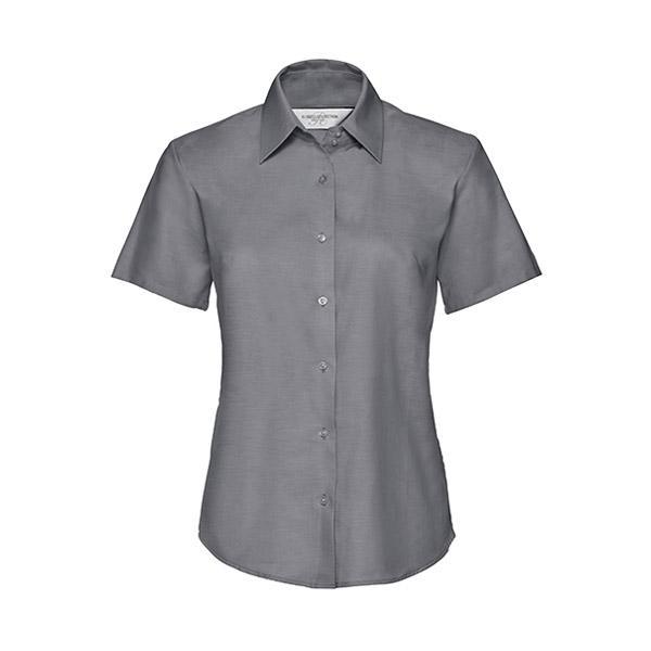 Kurzärmelige Oxford-Bluse