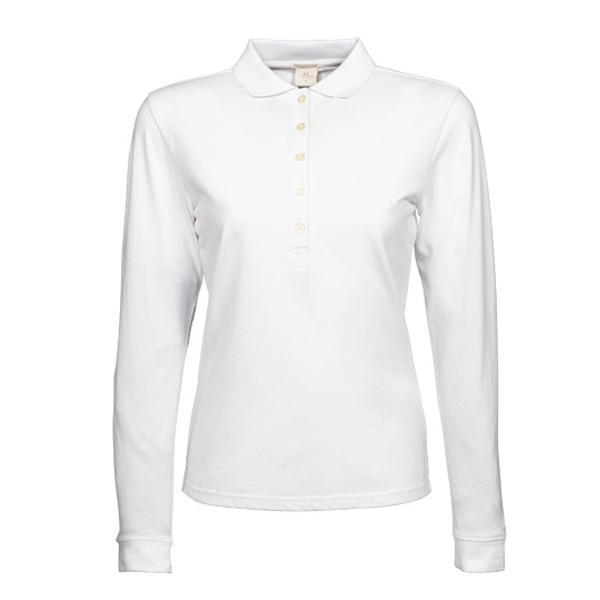Ladies Stretch Long Sleeve Polo